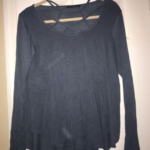 Long sleeve top with straps